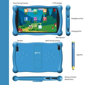 Contixo Kids Tablet V10, 7-inch HD, Toddler Tablet Ages 3-7, Parental Control, 32GB, WiFi, Learning Tablet for Children with Includes 50+ Disney Storybooks & Stickers (Value $200) Blue