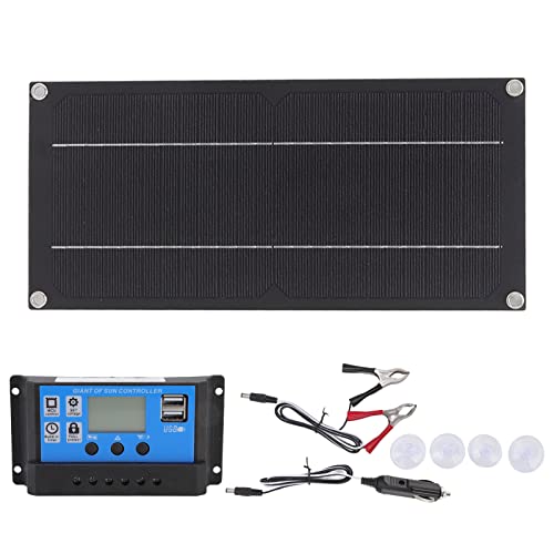 Solar Panel Kit, Monocrystalline Material 100A Battery Charger 600W 18V Controller Battery Charging Kit for Solar Street Light Outdoor Farm