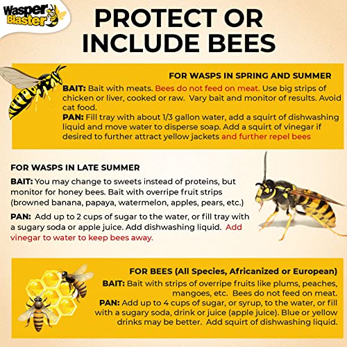 Discover Wasper Blaster™ New 2022 Patent Pending Trap for Yellow Jackets, Wasps, Hornets and Even Flies. Exclude or Include Bees if Desired.