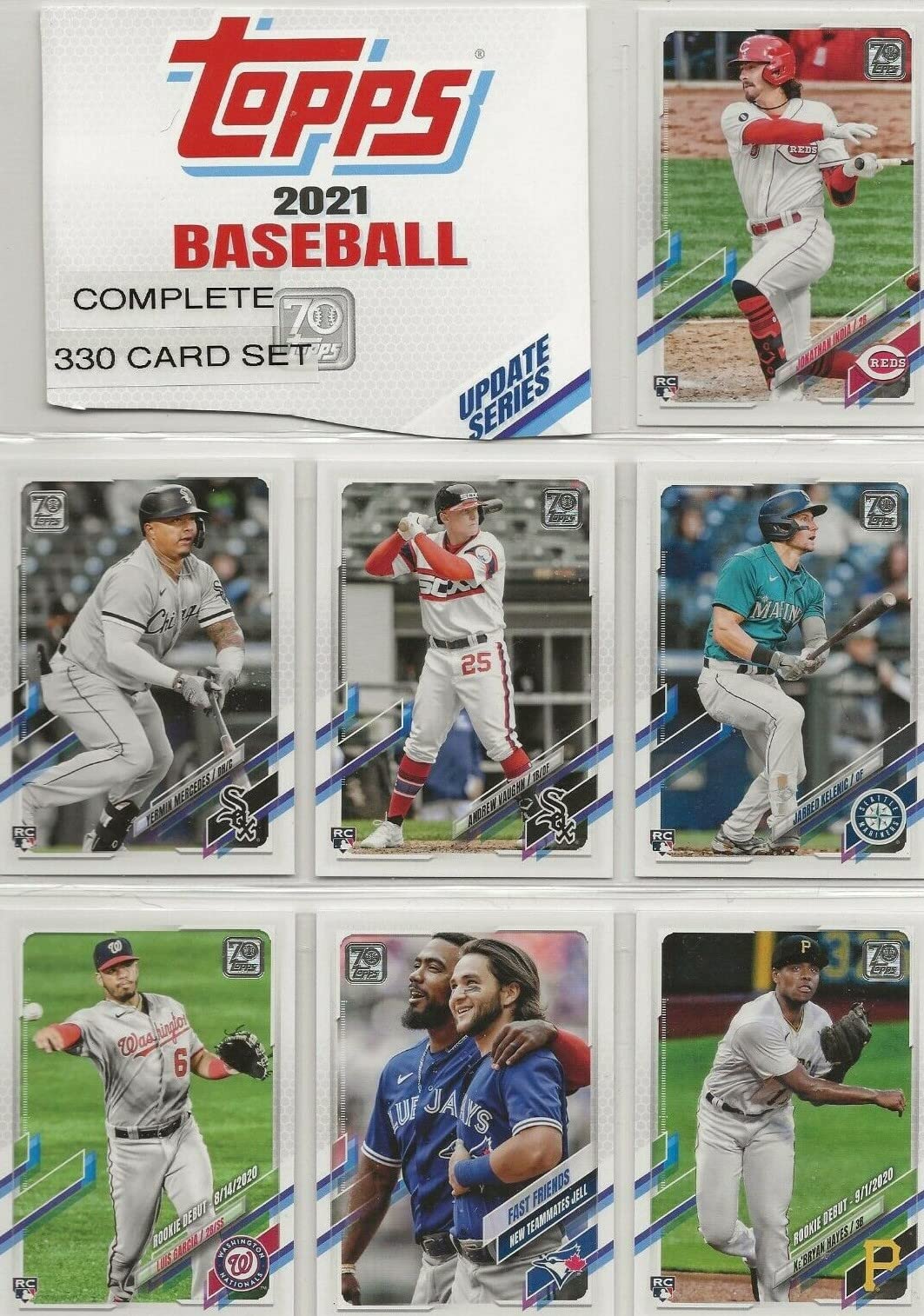 2021 Topps Traded Baseball Update and Highlights Series Complete Mint 330 Card Set Loaded with Rookies and Stars including Vladimir Guerrero Jr and Fernando Tatis Jr Plus