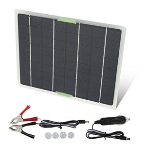 Akozon Solar Battery, 10W Portable Solar Panel Solar Powered with Dual USB Port for Car RV Accessories