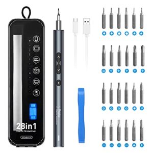 ankilo upgraded version electric screwdriver 28 in 1 cordless mini power precision screwdriver set with 24 bits, rechargeable power screwdriver for phones jewelers laptops watch