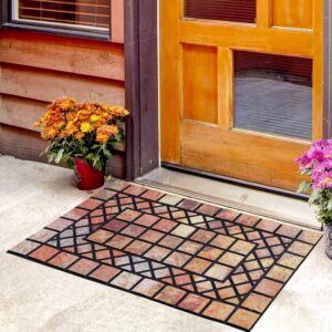 CHICHIC Door Mat Welcome Mat 18x 30 Inch Front Door Mat Outdoors for Home Entrance Outdoors Mat for Outside Entry Way Doormat Entry Rugs, Heavy Duty Non Slip Rubber Back Low Profile, Heart