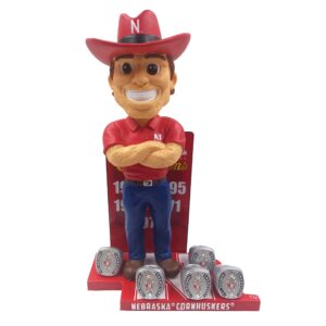 herbie husker university of nebraska football national champions bobblehead ncaa