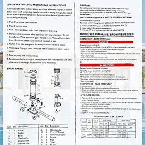 320 Pool Chlorinator Compatible with Rainbow 320 Chlorinator 171096 Automatic Inline Chlorine/Bromine Feeder, 320 Chlorinator Can Handle Up to 70000 Gallons of Water