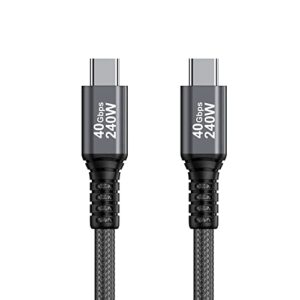 slimq 𝐒𝐥𝐢𝐦𝐐 240w charging usb c to usb c cable, for type c laptop, hub, docking, usb 4 cable 3.3ft, supports 8k hd display, 40 gbps data transfer, and more