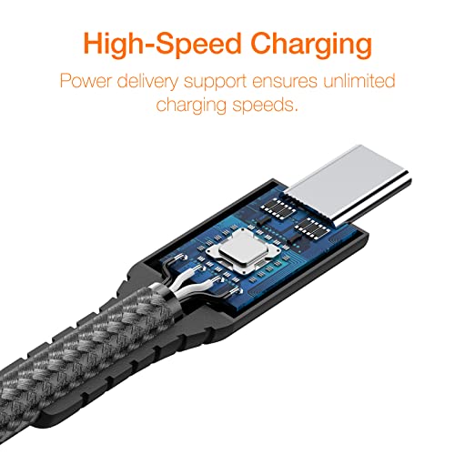 SlimQ 𝐒𝐥𝐢𝐦𝐐 240W Charging USB C to USB C Cable, for Type C Laptop, Hub, Docking, USB 4 Cable 3.3ft, Supports 8K HD Display, 40 Gbps Data Transfer, and More