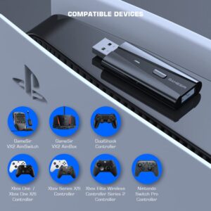 GameSir Wireless Adapter for PS5, VX Adapter Keybaord and Mouse Converter Guide for Xbox Controller, Nintendo Switch Pro Controller, VX2 Box, VX2 Aimswitch