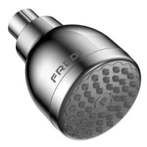 high pressure shower heads, 3 inches fixed showerheads, wall mount, bathroom, rv shower head for low flow showers (2.5 gpm, chrome)