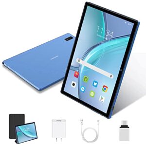 duoduogo android 11.0 tablet 10 inch, tablets with 4gb+64gb rom 256 expandable,1920 x 1200 hd ips, dual camera, bluetooth,fm, wifi only tablet, dgo-s9 (blue)
