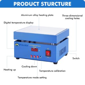 Preheat Soldering Preheating Station Welder 7.8x7.8in Hot Plate Soldering Heater Station Electric Hot Plate Preheat LCD Screen Separator Machine for Soldering Station Welder 200x200mm