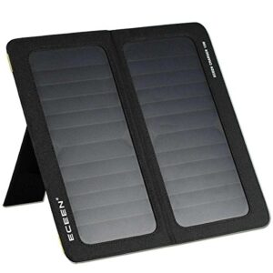 solar phone charger for iphone, eceen 13w portable solar charger with kickstand for iphones, smartphones, tablets, gps units, speakers, gopro cameras, and other devices camping gadgets emergency kit