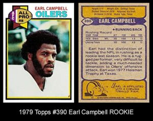 1979 topps earl campbell #390 rookie rc reprint - football card