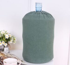 water dispenser barrel dust cover, bucket accessories elastic fabric reusable furniture cover bottle protector home office kitchen water dispenser decoration for 5 gallon water bottle (green)
