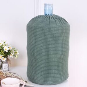 Water Dispenser Barrel Dust Cover, Bucket Accessories Elastic Fabric Reusable Furniture Cover Bottle Protector Home Office Kitchen Water Dispenser Decoration for 5 Gallon Water Bottle (Green)