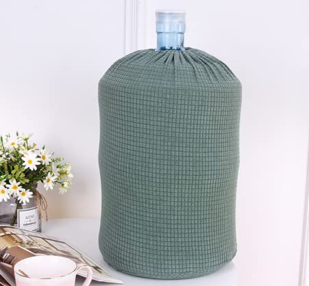 Water Dispenser Barrel Dust Cover, Bucket Accessories Elastic Fabric Reusable Furniture Cover Bottle Protector Home Office Kitchen Water Dispenser Decoration for 5 Gallon Water Bottle (Green)