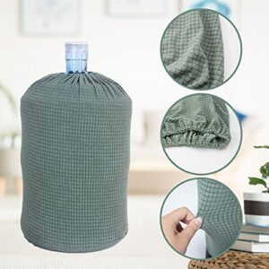 Water Dispenser Barrel Dust Cover, Bucket Accessories Elastic Fabric Reusable Furniture Cover Bottle Protector Home Office Kitchen Water Dispenser Decoration for 5 Gallon Water Bottle (Green)