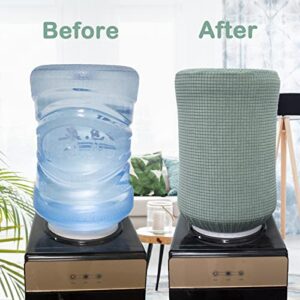 Water Dispenser Barrel Dust Cover, Bucket Accessories Elastic Fabric Reusable Furniture Cover Bottle Protector Home Office Kitchen Water Dispenser Decoration for 5 Gallon Water Bottle (Green)