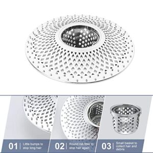 WINDALY Shower Drain Hair Catcher, Bathtub Hair Catcher Drain Protector Strainer, Tub Drain Hair Trap Catcher