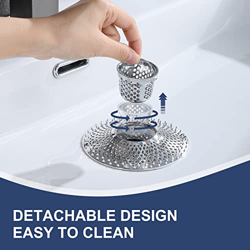 WINDALY Shower Drain Hair Catcher, Bathtub Hair Catcher Drain Protector Strainer, Tub Drain Hair Trap Catcher