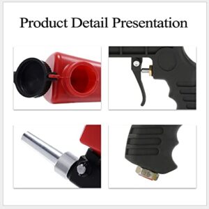 90psi Portable Gravity Sandblasting Gun Aluminium Pneumatic Sandblaster Spray Gun Sand Removal Blasting Power Machine