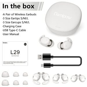 Wireless Earbuds for Sleeping, Smaller and Lighter Ultra-Soft Comfortable in-Ear Headphones Noise Blocking Designed for Sleep, Insomnia, Side Sleeper, Snoring, Air Travel, Meditation, Relaxation