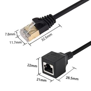SinLoon Cat8 LAN Cable,Ethernet Extension Cable,High Speed 40Gbps 2000Mhz Network Cord,RJ45 Network Patch Cord Male to Female Connector for Router Modem TV PC Computer Laptop (M/F 1.5M/4.9FT)