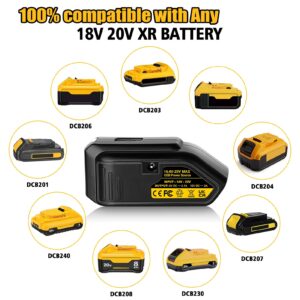 DSANKE USB Adapter Charger for Dewalt 20V Battery, Dual USB Charger & 12V DC Port & LED Work Light - Replacement for Dewalt DCB090,Compatible with All Dewalt 20V Battery DCB200 DCB206 DCB609 DCB606