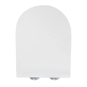 uf080 18.25" elongated u shape toilet seat soft close quick release uf heavy duty bigger cover white