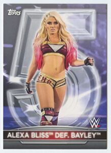 2021 topps wwe women's division 5th anniversary championship tribute #rc-5 alexa bliss def. bayley payback wrestling trading card