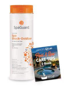 spaguard spa shock-oxidizer 35oz for hot tub with digital hot tub care ebook (1)