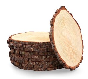 set of (10) 12-13 inch wood slices for centerpieces! wood slice centerpieces, wood rounds, tree slices (12 inch)
