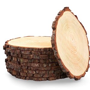 Set of (10) 12-13 inch Wood Slices for centerpieces! Wood Slice centerpieces, Wood Rounds, Tree Slices (12 inch)