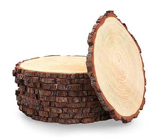 Set of (10) 12-13 inch Wood Slices for centerpieces! Wood Slice centerpieces, Wood Rounds, Tree Slices (12 inch)