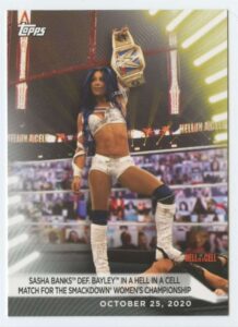 2021 topps wwe women's division #86 sasha banks wrestling trading card