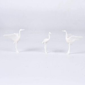 B Baosity 10 Miniature Pieces Figures Bird Crane 4x4x3cm