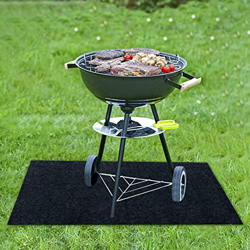 48" Fire Pit Mats for Under Fire Pit,Grill Mats for Outdoor Grill Deck Patio Protector,Flame Retardant & Heat Insulation BBQ Mat for Under BBQ,Fireproof Mat for Fire Pit(Size:48 * 30)