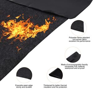 48" Fire Pit Mats for Under Fire Pit,Grill Mats for Outdoor Grill Deck Patio Protector,Flame Retardant & Heat Insulation BBQ Mat for Under BBQ,Fireproof Mat for Fire Pit(Size:48 * 30)