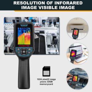 HANMATEK Thermal Camera Ti120 Imaging Tool for Temperature Anomalies, with Resolution of 120 x 90 Pixels, Temperature Range -68℉ to +752 ℉,Rechargeable Li-ion Battery