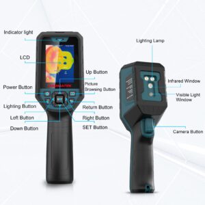 HANMATEK Thermal Camera Ti120 Imaging Tool for Temperature Anomalies, with Resolution of 120 x 90 Pixels, Temperature Range -68℉ to +752 ℉,Rechargeable Li-ion Battery