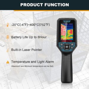 HANMATEK Thermal Camera Ti120 Imaging Tool for Temperature Anomalies, with Resolution of 120 x 90 Pixels, Temperature Range -68℉ to +752 ℉,Rechargeable Li-ion Battery