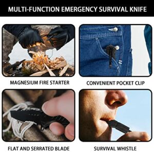 Coolseed Folding Pocket Knife 3.7” Stainless Steel Blade with Black-Oxide Coating with Nylon Handle for Camping Hunting Survival Indoor and Outdoor Activities Camping (pure black)