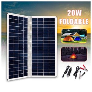 dsj 20w 12v solar panel charger kit ultra thin flexible with connector charging for rv boat cabin tent car (compatibility with 18v and below devices)