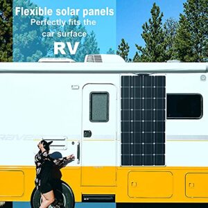DSJ 12V 300W Monocrystalline Solar Panel - Home Flexible Solar System Kit with 12V 10A Solar Controller for Rv, Boat, Cabin, Caravan