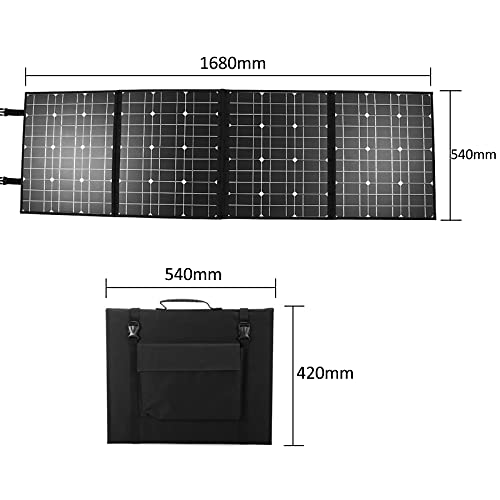 DSJ 18V 400W Monocrystallinel Solar Panel - Folding Package Solar Charger with 1.5M Cables + 30A Controller for Travel/Camping/Rv