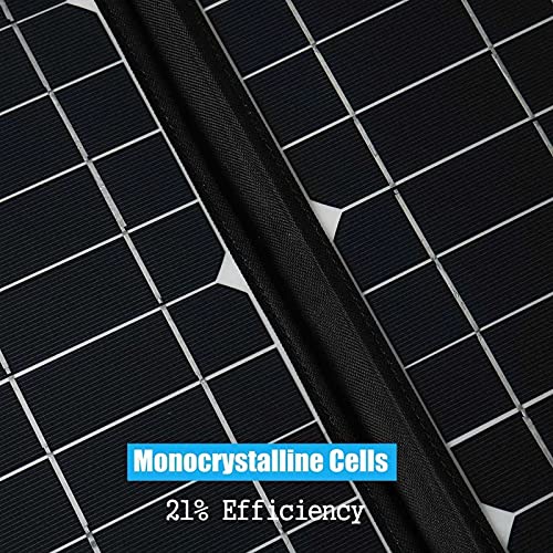 DSJ 18V 400W Monocrystallinel Solar Panel - Folding Package Solar Charger with 1.5M Cables + 30A Controller for Travel/Camping/Rv