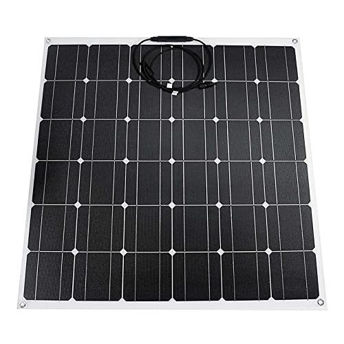 DSJ Monocrystalline Flexible Solar Panel, 100W 18V Outdoor Portable Solar Panels Efficiency 24%-26% for Homes, Rv, Boat, Uneven Surfaces