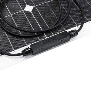 DSJ Monocrystalline Flexible Solar Panel, 100W 18V Outdoor Portable Solar Panels Efficiency 24%-26% for Homes, Rv, Boat, Uneven Surfaces