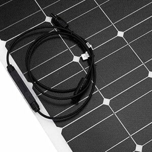 DSJ Monocrystalline Flexible Solar Panel, 100W 18V Outdoor Portable Solar Panels Efficiency 24%-26% for Homes, Rv, Boat, Uneven Surfaces