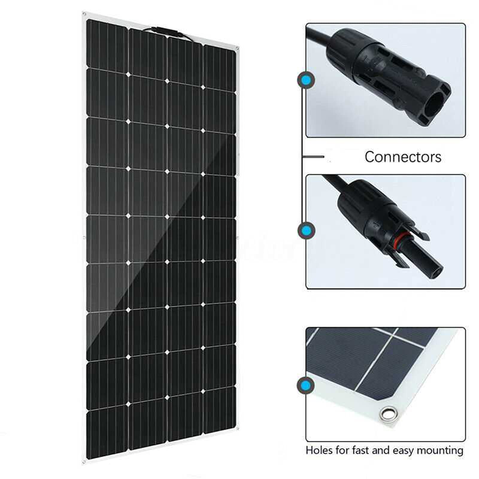DSJ Flexible Solar System Solar Panel Kit - 600W 18V Solar Panel Complete Rv Car Battery Solar Charger